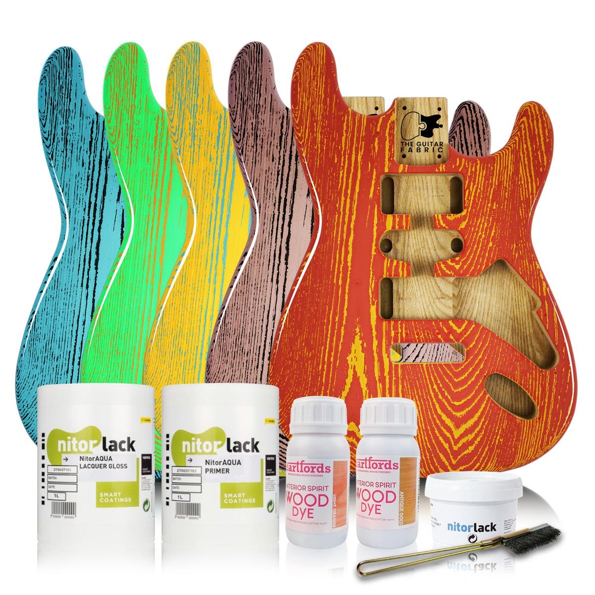 Wood Dye - Aniline Dye 5 Color Kit - Wood Stain Kit