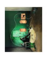 Green abstract arts Guitar Skin - 50x60cm
